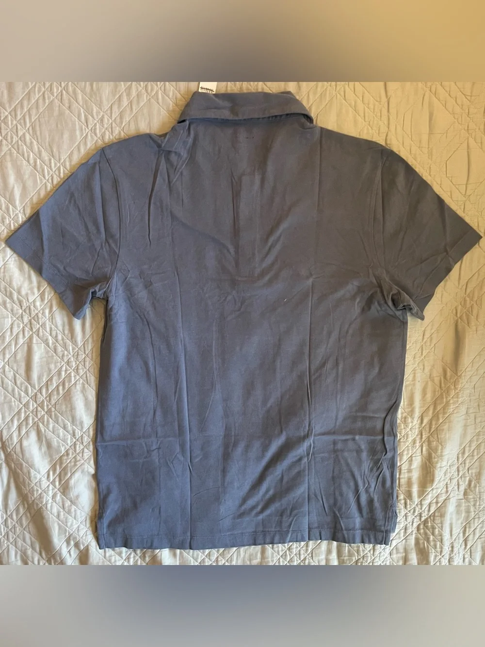 J. CREW sueded cotton polo shirt in Bellport Blue Size M NWD $55 BW383